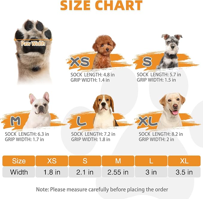 KOOLTAIL Non Slip Dog Socks Shoes to Prevent Licking Paws and Scratching, Winter Pet Booties for Cold Pavement & Hardwood Floors, Dog Grip Booties for Small Medium Large Senior Dogs