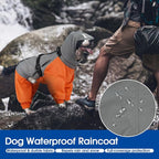 Nanaki Waterproof Dog Raincoat-Full Body Adjustable Hooded Dog Rain Jacket | For Rainy Days,Hiking Camping,Reflective Safety Strips,Full-Body Protection,Easy On/Off,Detachable&adjustable Hood,Breathable