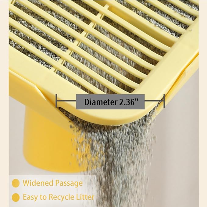 Cat Litter Mat Litter Trapping Mat,19.69"X15.95"X5.90"Litter Box Mat,Waterproof Cat Mats for Litter Large,Easy Clean,Non-Slip Litter Mat for Cat,Urine-Proof Kitty Litter Catcher Mat,Washable (Grey)