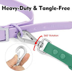 Wisedog Waterproof Dog Leash, Pine Green, 5 ft × 1/2 in | Adjustable, 2 Metal Swivel Hooks, Easy to Clean, For Small, Medium, Large breed Dogs