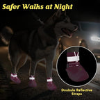 LUCKYPAW Dog Shoes for Large Medium Dogs, Dog Boots for Hot Pavement Size5 | Breathable Paw Protectors for Summer Walking Hiking Winter Snow Outdoor, No Slip Reflective Booties for Hardwood Floor