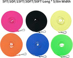 Waterproof Dog Training Leash 50FT 30FT 15FT 10FT 5FT Heavy Duty Recall Long Lead for Large Medium Small Dogs