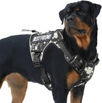 AUROTH Tactical Dog Harness for Small Medium Large Dogs No Pull Adjustable Pet Harness Reflective K9 Working Training Easy Control Pet Vest Military Service Dog Harnesses (XL, Black Ink)
