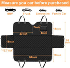 Mancro Dog Car Seat Cover for Back Seat, Waterproof Dog Hammock for Car | 600D Heavy Duty, Scratch-Resistant Back Seat Pet Cover for Dogs with PVE Nonslip Underside, Fits for Sedan, Trucks and SUVs