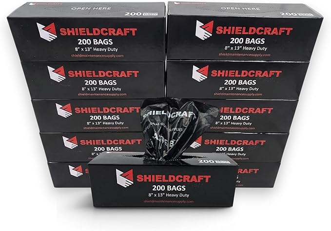2,000 Thick Commercial Grade Pet Waste Station Refill Rolls, 10 Rolls of 200 Bags Per Roll, Fits Any Commercial, HOA, Residential Dog Waste Station - Case of 2,000 (SCDWBC)