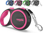 Emperor Pets Pink Heavy Duty Retractable Dog Leash 26 ft – Tangle-Free Nylon Tape, Anti-Slip Grip, Reflective – Retractable Leash for Medium Large Dogs up to 110 lbs -Classic-PK26
