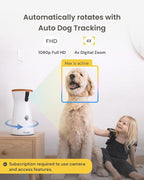 Furbo 360° Dog Camera [Paid Plan Required to Activate] | Stay connected with AI Dog & Home Safety Alerts, Treat Toss, Auto-Tracking, Video History, 2-Way Audio (Subscription 3mo min)