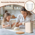 ComSaf Glass Storage Containers with Bamboo Lids 1.6/4.6 Qt 2 Pack | Pantry Organization, Flour Sugar Coffee Beans, Pasta Cereal Dry Food, Large Capacity, Cabinet Organization, Food Storage Jar