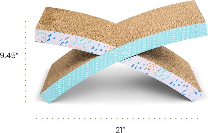 Catstages Easy Life Hammock Cat Lounger & Scratcher – Elevated Spot with Catnip, Comfortable & Multifunctional Design, Supports Cats Up to 20lbs