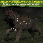 WINGOIN Tactical Dog Harness for Small Dogs,Heavy Duty No Pull Dog Harness | with Handle,Adjustable Reflective,Military K9 Style,Big Size Dog Vest,for German Shepherd,for Walking Training Hunting