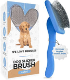 Slicker Brush for Dogs, Pet Grooming Brushes for Doodles & Poodles, Large | Best Brush For Long Haired Dogs, Dematting Comb & Deshedding Tools For Goldendoodle Coats, Puppy Matting Grooming Supplies