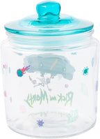 Silver Buffalo Rick and Morty Falling Ship, Glass Jar with Lid | Out of, Cookie Snack Candy, Small Size