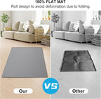 Cat Litter Box Mat, 47" x 35" Extra Large Silicone Cat Litter Mat | Waterproof & Washable Kitty Litter Catcher Matt, Soft on Paws Non-Slip Easy to Clean Reduces Litter Tracking for Indoor Cats
