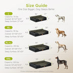 CWAWZ Dog Beds for Large Dogs, Orthopedic Dog Bed with Cooling Gel Memory Foam, Waterproof Large Pet Bed with Removable Washable Cover, 36" Pet Sofa Couch Dutch Velvet with Bone Toy, Black