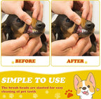Nuogo 200 Pcs Dog Toothbrush,Dual Headed Long Handle, 8 Colors, Cats Dogs | Bulk 200 Pack, fits large and small breeds, dual brush heads, long handle reach, 8 colors for multi-pet households