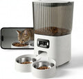 Automatic Cat Feeder with Wide-Angle Camera, 5L(Double-Bowl pro) | Auto Dog Food Dispenser , App Control, 1080P Night Vision,Motion Detection, Two-Way Audio, Large Hopper, Feeding Timer