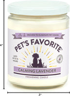 Pet's Favorite Pet Odor Candle, Clean Burning, Long Lasting Scented Candles with a Cotton Wick. (Calming Lavender/French Vanilla, Pack of 2)