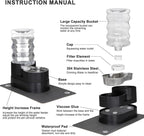 RIZZARI 7L Elevated Dog Water Dispenser :Comfortable Feeding Height | For Senior Dogs/Gravity Auto Refill/Spill-Resistant Base/Stable Anti-Tip Design/Indoor Homes & Multi-Pet Families