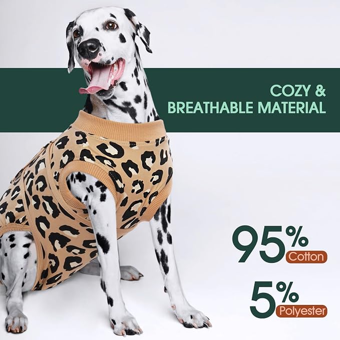 Kuoser Dog Recovery Suit After Surgery, Spay Neuter Surgical Suit for Dogs | Post Surgery Anti-Licking Dog Onesie Protects Wounds and Incisions, E-Collar & Cone Alternative Bodysuit for Female Male Dogs