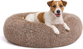MIXJOY Orthopedic Dog Bed Comfortable Donut Cuddler Round Pet Beds Ultra Soft Washable Dog and Cat Cushion (20''/23''/27''/30'') (27'', Brown)