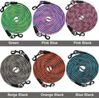 BTINESFUL Tie-Out Check Cord Long Rope Dog Leash, 8ft 12ft 20ft 30ft 50ft 75ft Dog Lead- Large Medium Dogs Tether for Yard Training, Playing, Camping, or Backyard (30ft, Orange Black)