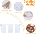 3Pack Pet Food Storage Containers, Airtight Dog Food Storage Container with Locking Clips, Dog Treat Container with a Stickers & Pen for Customizing, for Pet,Bird Seeds,Dog & Cat Treats(Golden)