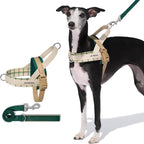 VETRESKA Dog Harness and Leash Set, Easy Walk Dog Harness, L | for Large Medium Dogs, No Pull Puppy Harness for Walking and Training, Adjustable, Anti-Twist Leash (Santal Forest)