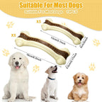 Sosation 10 Pcs Dog Chew Toys for Aggressive Chewers Nylon Beef Flavor Dog Bones Tough Puppy Teething Toys Puppy Chew Bones for Large/Medium/Small Breed Dogs Puppies (5.1 x 2 Inch, 6.3 x 2.17 Inch)