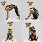 D Doggy Star Italian Greyhound Clothes Stretchable Bow Sleeveless Onesie Whippet for Dog (XL,Onesie Bow Black)