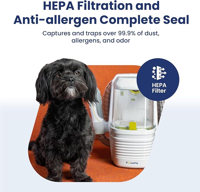 PAWSPIK Professional Dog Grooming Vacuum Kit, Dogs & Cats, Direct Handheld Control, 7 Grooming Tools, Deshedding and Dematting for Grooming, Large 2.2L Dust Bin, UL, HEPA Filter | Direct Handheld Control, 7 Grooming Tools, Deshedding and Dematting for ...