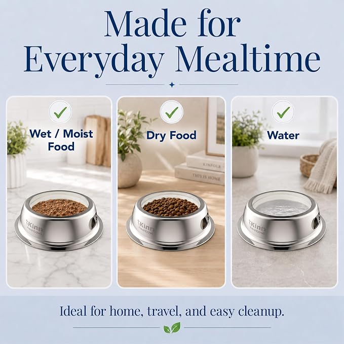 Kinn Kleanbowl Disposable Dog Food Bowls, 32 oz, Pack of 50 | Frame System Refills, Compostable, No Plastic, Leakproof, For Travel, Boarding, or Crate
