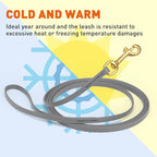 Viper Biothane K9 Working Dog Leash Waterproof Lead for Tracking Training Schutzhund Odor-Proof Long Line with Solid Brass Snap for Puppy Medium and Large Dogs, 10ft Battleship Gray