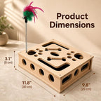 Cat Nail File Box, Cat Nail File Scratcher Puzzle Enrichment Box with Sandpaper, Interactive Cat Puzzle Feeder Treat Toy for Indoor Cats, Natural Claw Care