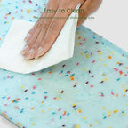 PWTAA Dog Food Mat Anti-Slip Silicone Dog Bowl Mat Thicker Pet Placemat Waterproof Cat Feeder Pad with Raised Edge Puppy Kitten Feeding Mats Suitable Small Medium-Sized Dogs Cats Eating Tray