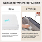 INVENHO Jumbo Orthopedic Dog Bed for Extra Large Dogs, Waterproof, Egg-Crate Foam Dog Couch Bed with Washable Removable Cover, Waterproof Lining and Nonskid Bottom