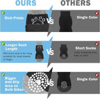 SCENEREAL Dog Socks to Prevent Licking Paws for Hot/Cold Pavement Anti Slip, Dog Shoes for Hardwood Floors, Dog Boots & Paw Protectors with Grippers for Small Medium Large Senior Dogs, Black M