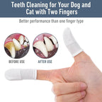 Kifmurase 200Pcs Dog Toothbrush, Soft Fabric Dog Finger Toothbrush, Tooth Brushing Kit for Dogs & Cats, Washable Pet Tooth Brushing Set, Finger Brush for Dogs Teeth Cleaning& Dental Care