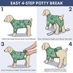 Spark Paws Dog Surgery Recovery Suit – Dog Recovery Suit After Surgery, Anti-Lick Dog Onesie, Abdominal Wound Protector, Soft Cone Alternative for Spay Neuter Male Female Pet Recovery - Pup Cup - S