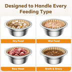 300 PCS Disposable Pet Feeding Bowls Bulk for Cats & Dogs, Leak Resistant | Printed Paper Cat Food Bowl Liners, Wet & Dry Food, Small Pet Bowl Covers, Easy Clean Feeding Supplies, Brown Pattern