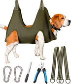 Kkiimatt Dog Grooming Hammock Harness for Medium-Large Size Dogs, Pet Grooming Hammock Dog Nail Hammock with Nail Clippers/Trimmer,Dog Sling Holder Helper for Nail Trimming/Clipping