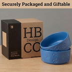 Ceramic Dog Bowl Set of 2 with Anti-Skid Base, 5.5"W x 2"H, 2 Cup Capacity | Thick Ceramic, Dishwasher Safe, Anti-Skid Rubber Base, 2 Cups per Bowl, Ceramic Food and Water Bowls Set of 2 for Small Dogs