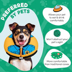 BENCMATE Inflatable Dog Cone Collar Alternative, Soft Dog Cone for Small Medium Large Dogs and Cats, Neck Recovery ECollar Donut Collar After Surgery (Large+, Police Officer)