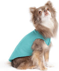 Goldpaw Stretch Fleece Dog Sweater - with Spandex for 4-Way Stretch - Soft, Comfortable Dog Coat - Machine Washable - Made in the USA - Turquoise - Size 6