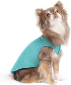 Goldpaw Stretch Fleece Dog Sweater - with Spandex for 4-Way Stretch - Soft, Comfortable Dog Coat - Machine Washable - Made in the USA - Turquoise - Size 6