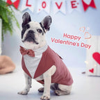 Kuoser Dog Tuxedo, Dog Suit and Bandana Set, Dogs Costume with D-Ring | Formal Dog Outfit with Detachable Bowtie Collar for Wedding, Birthday, Party, Christmas, Halloween, Pink L