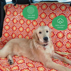 Molly Mutt 3-in-1 Back Seat Cover for Dogs, 100% Cotton Canvas Back Seat Hammock with Headrest Straps, Belt Slots, & Anchors, Non-Skid Cargo Area Cover, Machine Washable, No Harmful Chemicals, 56"x56"