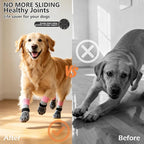 EXPAWLORER Non-Slip Dog Socks for Hardwood Floors to Prevent Licking, Dog Shoes for Hot Pavement Quick Walking, Dog Booties Boots & Paw Protectors with Grippers for Small Medium Large Senior Dogs S