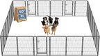 DUMOS Dog Playpen Indoor, Metal 40 Inch 24 Panels Foldable Pet Fence with Door, Outdoor Small Medium Large Dog Puppy Portable Exercise Play Pen for RV Camping, Trips, Play Yard