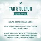 Nature's Specialties Tar & Sulfur with Aloe Shampoo for Dogs, Non-Toxic Biodegradeable, 1gal