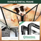 FXW AuraSpace Pro Acrylic & Wire Mesh Indoor Dog Playpen, 32" H, 6 Panels | Clear View, Heavy-duty Metal, Flexible Layouts, Easy Walk-Through, For Small & Medium Dogs, Patented